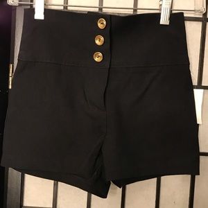 🖤Black Shorts with gold buttons